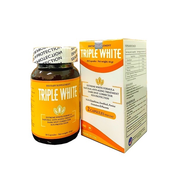 Viên uống hỗ trợ trắng da Dietary Supplement Triple White (mẫu cũ)